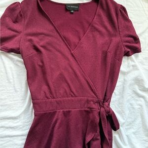 Workshop Republic Clothing Deep Red Wrap Dress
